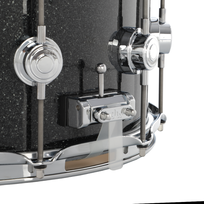 DW 14" x 7" Collector Series Pure Maple VLT 333 Snare Drum - Black Ice with Chrome Hardware