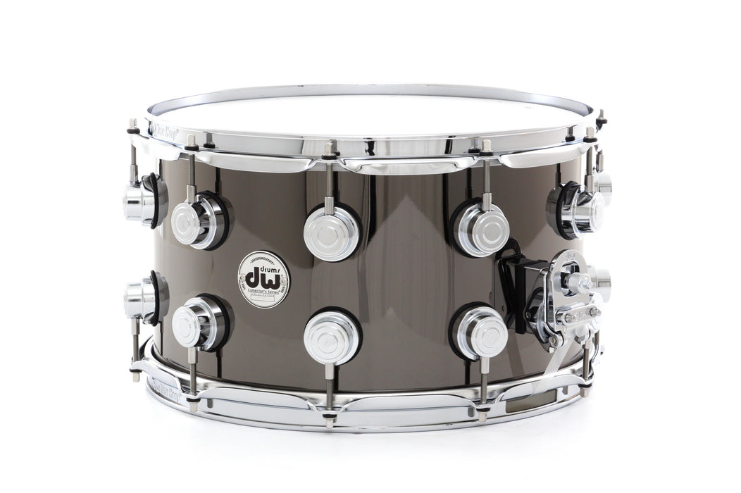Drum Workshop 14" x 8" Collector's Series Black Nickel Over Brass Snare Drum With Chrome Hardware