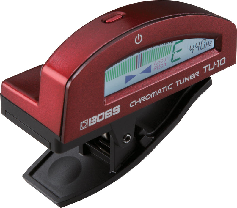 Boss TU-10-RD Clip-On Chromatic Tuner - Red