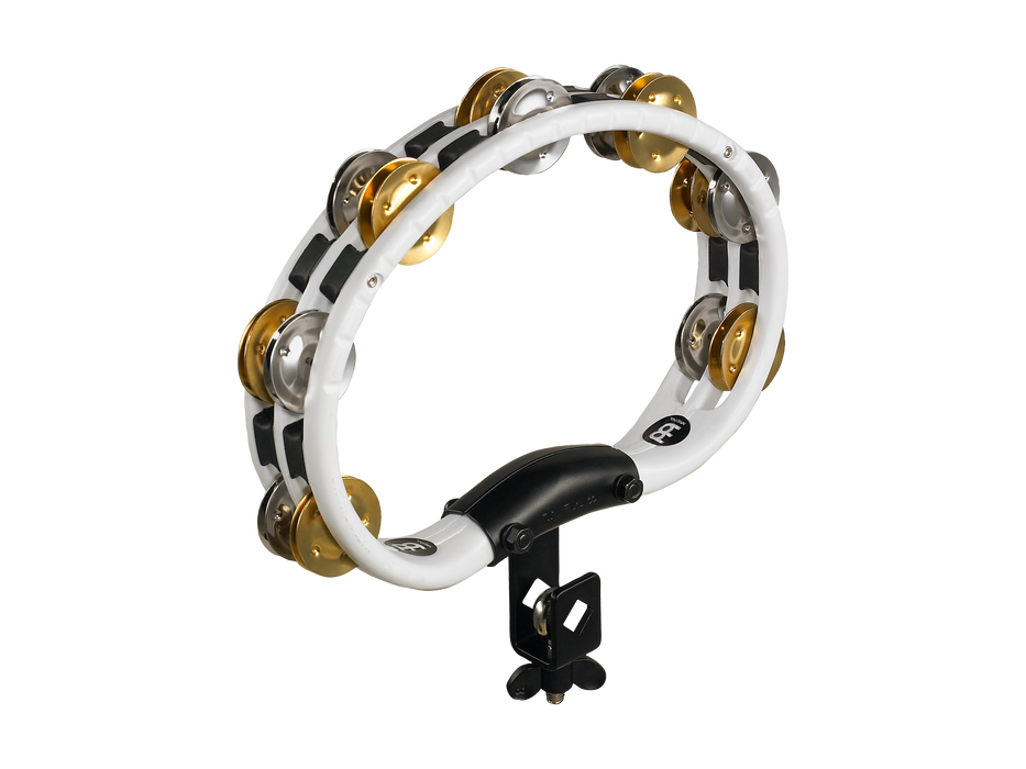 Meinl TMT2M-WH Mountable Recording Combo ABS Tambourine Dual Alloy Jingles 2 Rows