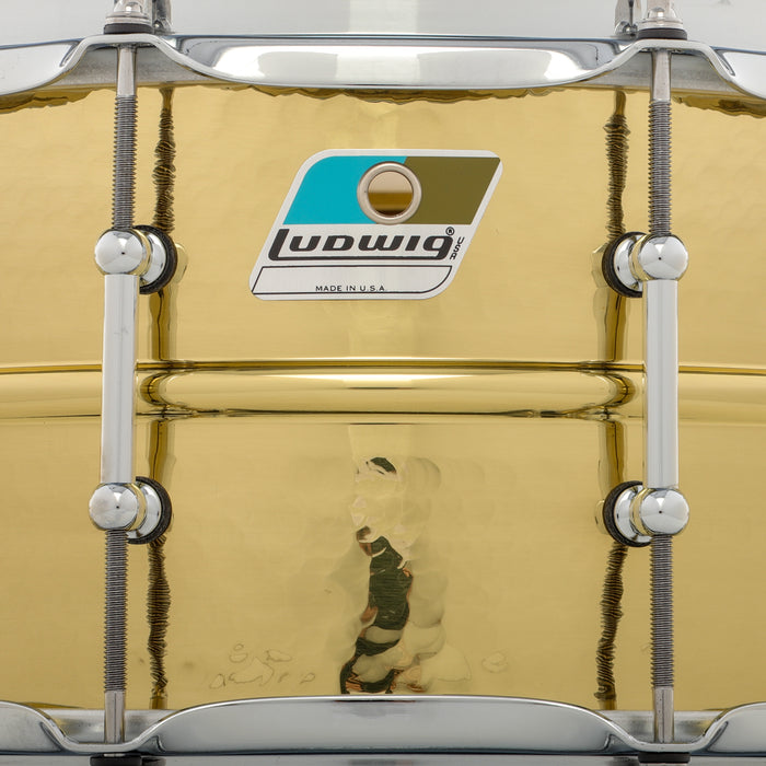 Ludwig 14" x 6.5" Double Hammered Brass Snare Drum (B-Stock)