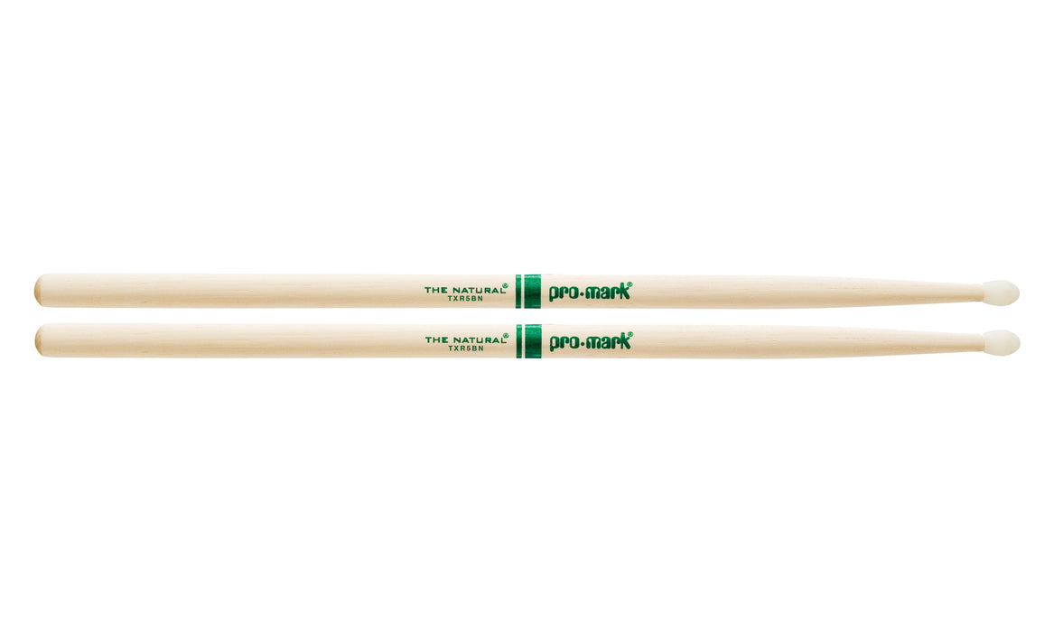 Promark TXR5BN Hickory 5B The Natural Nylon Tip drumstick