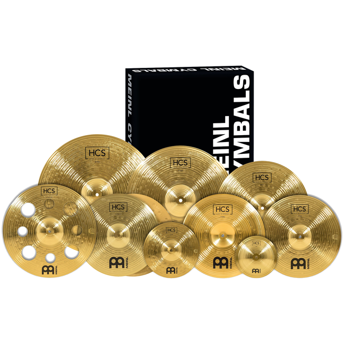 Meinl Cymbals HCS Series Ultimate Set - HCS-SCS1 9 Pack With Free 16" Trash Crash