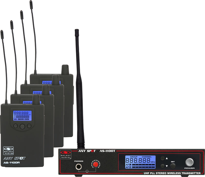 Galaxy Audio AS-1100-4 Wireless In-Ear Monitor System Band Pack