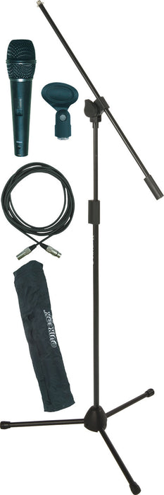 Quik Lok A-302PACK-2 Microphone Stand w/ Microphone and Accessories