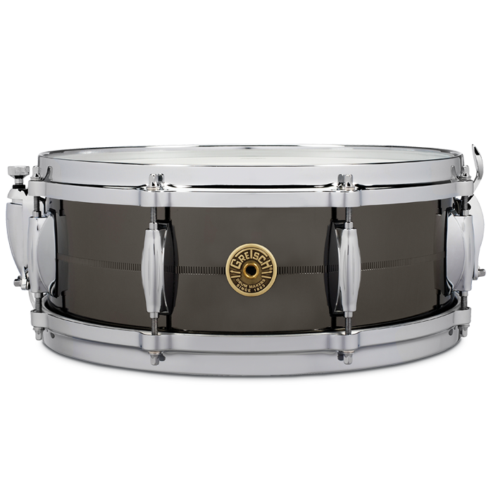 Gretsch USA 5x14 Solid Steel Snare Drum - Black Chrome Finish