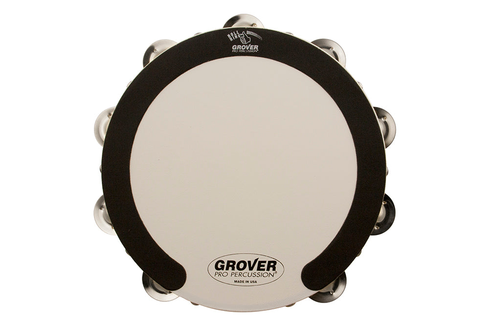 Grover SV-TAMB-GS 10-Inch Double-Row Tambourine - German Silver