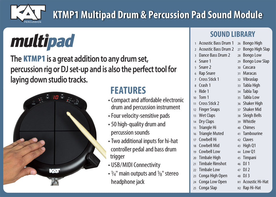 Kat KTMP1 Electronic Drum And Percussion Pad Sound Module